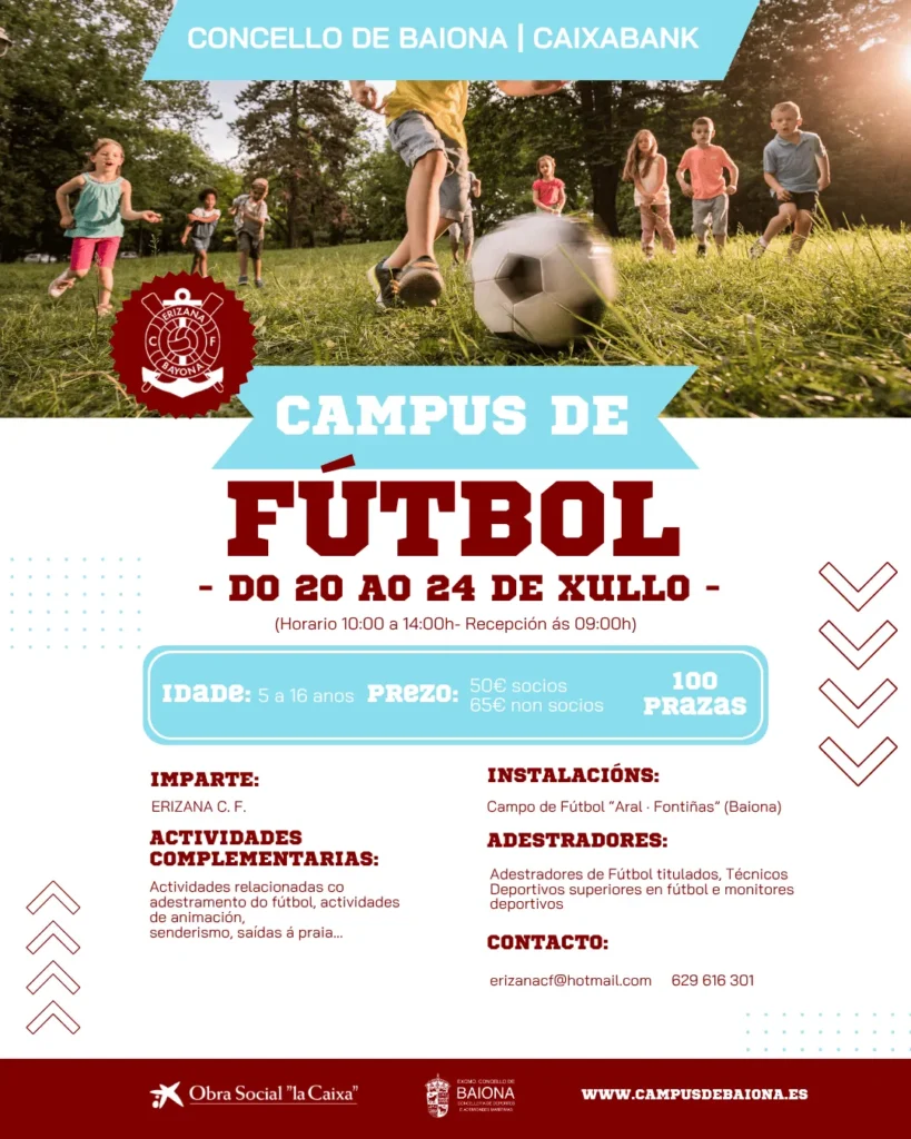 Campus de fútbol en Baiona 2026