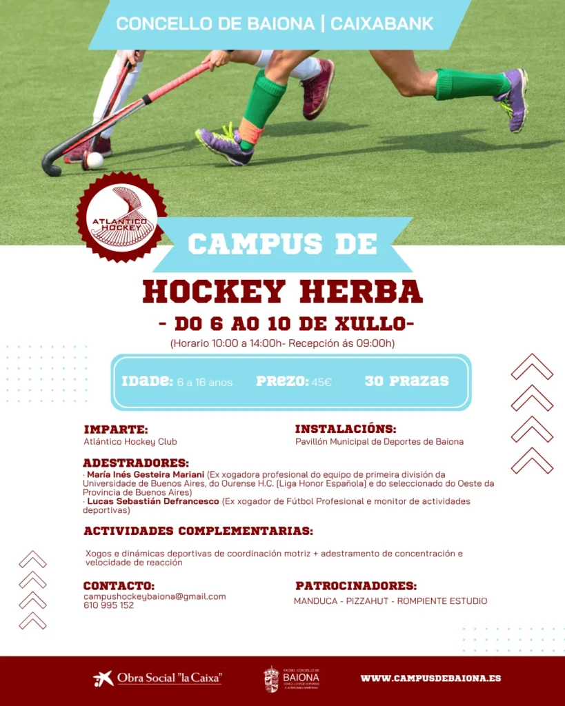Campus de hockey hierba en Baiona 2026