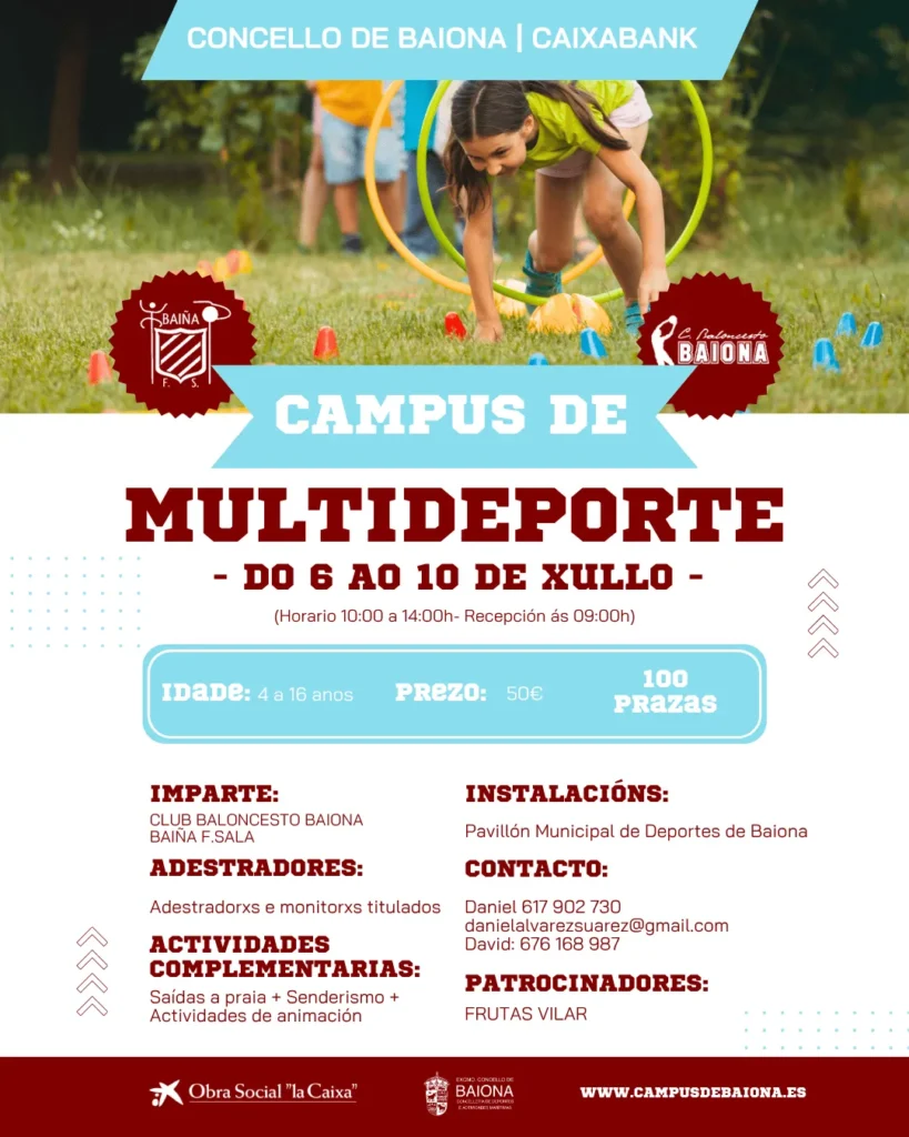 Campus de multideporte en Baiona 2026