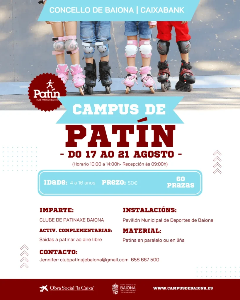 Campus de patín en Baiona 2026